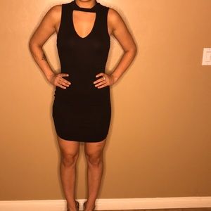 Black mini dress